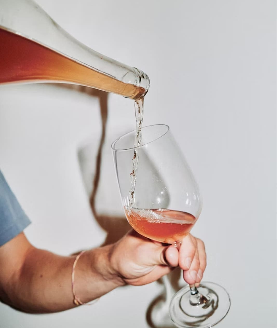 Wine being poured into glass
